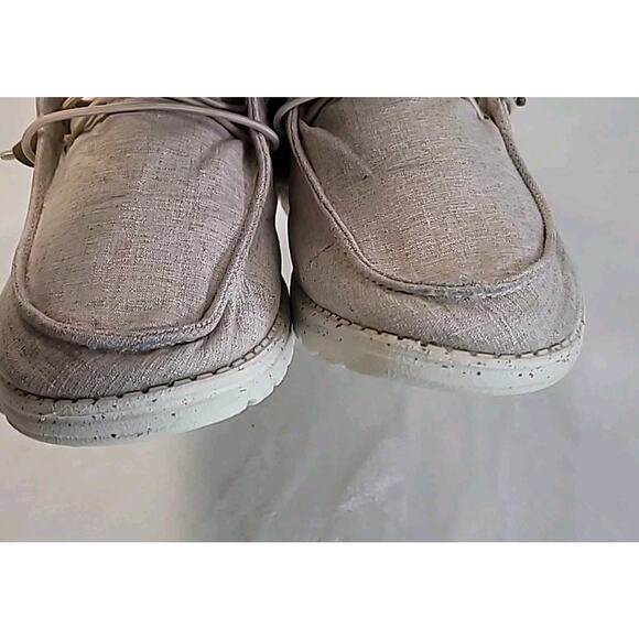 Hey Dude Wendy Chambray White Nut Size 10 Slip-On Shoes GUC - Picture 7 of 10